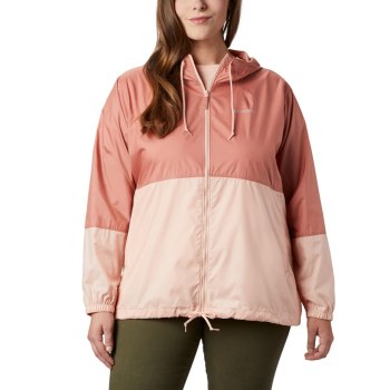 Columbia Flash Forward Windbreaker Plus Size, Chamarras Rosas Para Mujer | 165397-DVH